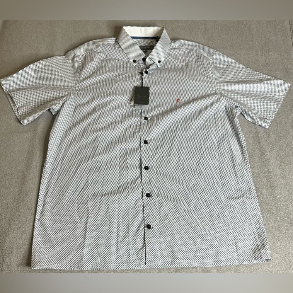 NWT Fernando Pena Button Down Shirt Mens Size Large Short Sleeve